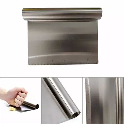 £6.26 • Buy Cake Scraper Butter Cream Edge Smoother Metal Flour Pastry Baking Decor Kit New