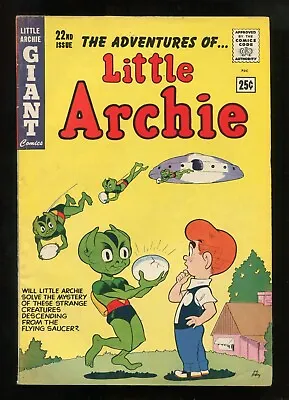 Adventures Of Little Archie #22 - Classic Ufo / Aliens Cover - Giant - 1962 • $45