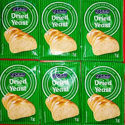 6 Packs Dried Yeast Suitable For Vegan & Vegetarians Bread Baking 6x7g=42g  • £3.38