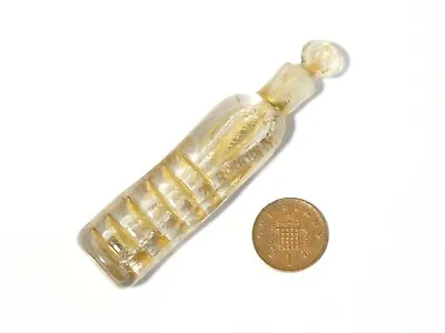 $163.44 • Buy Georgian Miniature Glass Scent Lacrymatory Tear Bottle Gilt Decoration #GS1