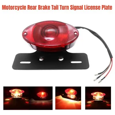 1PCS LED Motorcycle Rear Brake Tail Turn Signal License Plate Mount Light Kit US • $16.24