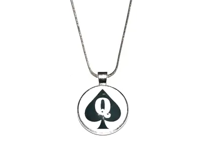 Queen Of Spades QOS Hotwife Necklace Cuckold Lifestyle Jewellery BBC Silver St1 • £13.95