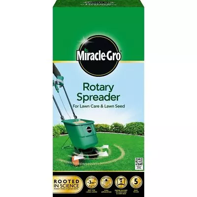 Miracle-Gro Rotary Spreader Lawn Spreader Fertilizer Sower Rock Salt Garden • £57.99