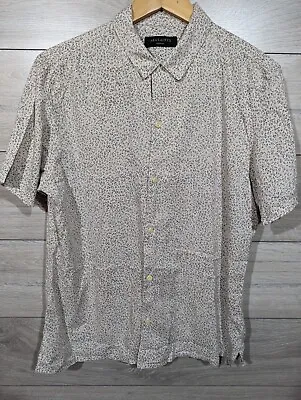 Allsaints Leopard  Animal Print Short Sleeve Shirt Medium • £34.99