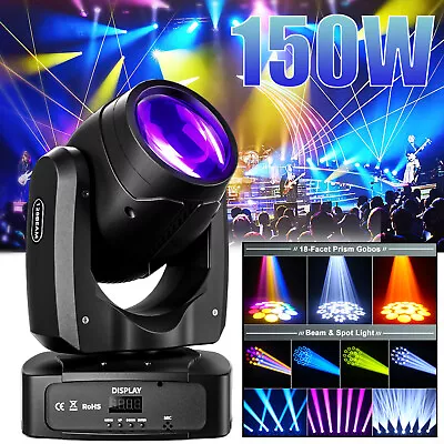 150W 18 Prism DJ Disco Club LED Beam Moving Head Light Beam Bar Stage Lighting • $149.99