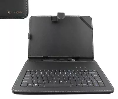 9.7  Tablet Stand With USB Keyboard - PU Leather Carrying Case • $26.53