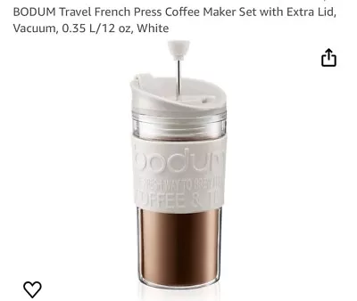 BODUM Travel French Press Coffee Maker Set With Extra Lid  • £18