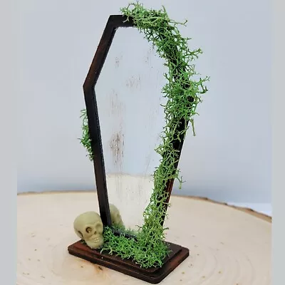 1:12 Scale Handmade Dollhouse Miniature Witch Haunted Coffin Mirror Halloween  • $25.24