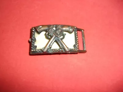 Vintage Belt Buckle Brass Guns Mother Of Pearl • $15