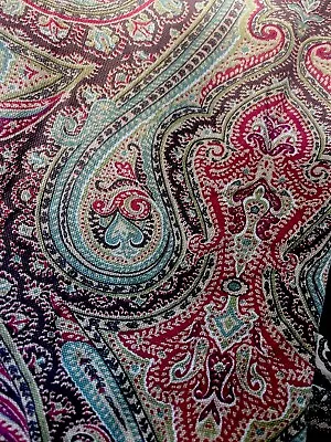 Ralph Lauren SHOWER CURTAIN Paisley Multicolored Cotton 72x72 VINTAGE • $48