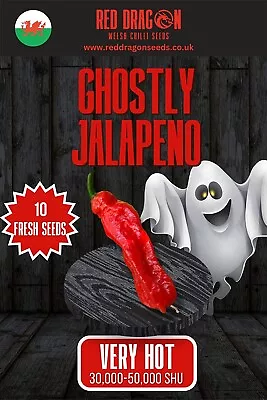 Ghostly Jalapeno Chilli Seeds - 10 Fresh Ghostly Jalapeno Seeds • £3.99