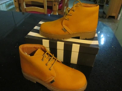 £22 • Buy Buckle My Shoe Boots Yellow Nabuk LINEA CHUKKA Size 34 NEW In BOX 