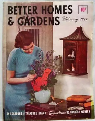 Better Homes & Gardens Magazine Feb 1939 Vintage Home Decorating Landscaping • $8.49