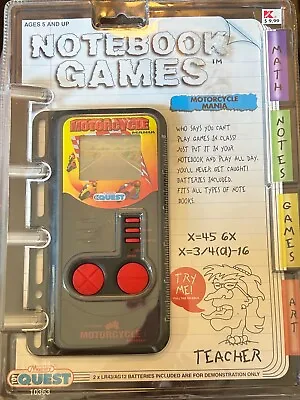 Vintage Manley Toy Quest Notebook Games Electronic Handheld Travel Game-New • $12.95