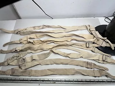 Original WW2 British Army White Economy Trousers Suspenders - Used Condition • $15.16