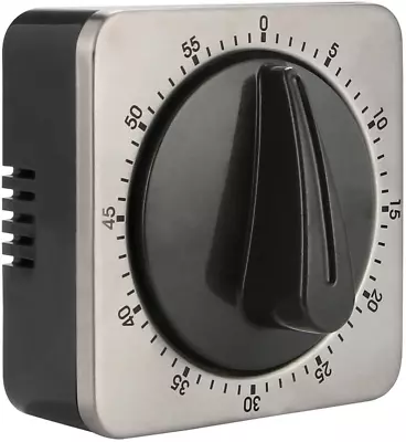 Kitchen Countdown Timer Magnetic 60 Minute Wind Up Mechanical Timer (Gray Color) • $19.99