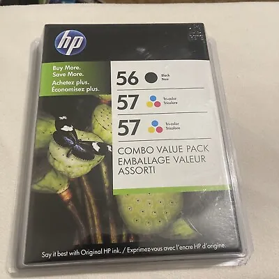 $29.99 • Buy Original HP 56 & 57 Combo Value Pack - Black & Color - New/Sealed Expired