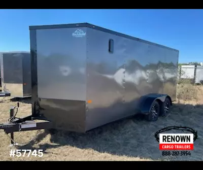 NEW 7X16 TA 7 X 16 Enclosed Cargo Trailer W/ Ramp -Semi-Screwless - Blackout • $7059