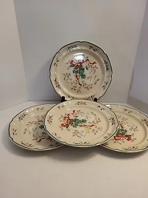 Marmalade Christmas International China Set Of 4 Geese Holly Large Plates  • $35