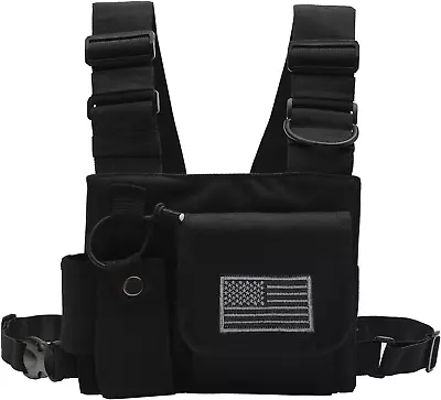 Radio Chest Harness Chest Front Single Pack Pouch Holster Vest Rig For Motorola • $28.95