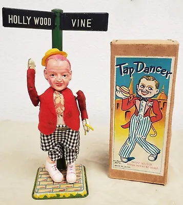 VTG Alps Fred Astaire Tap Dance Spring Tin Doll Wind Up Made In Occupied Japan • $750