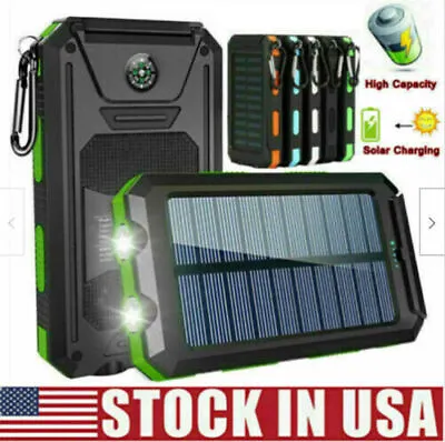 LOT Of 10 Solar Charging USB Portable Charger Solar Power Bank For Cell Phone • $139.90