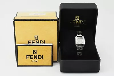 [NEAR MINT] FENDI Quadro 6000L Silver Dial Quartz Womens Watch From JAPAN • $229.99