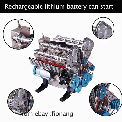 Saturn Culture Engine Model All Metal Assembly Mini Car Engine Toy V8 Assembly • $1158.64