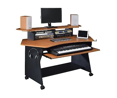 Musiea IM100 Series Music Studio Desk Workstation With 2 X 4U Rack (Cherry ) • $399.90