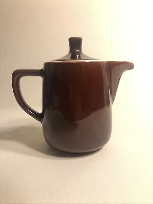 Vintage Melitta Coffee / Tea Pot / Creamer Brown  W/  Lid Patterned Bottom 60's • $19.99