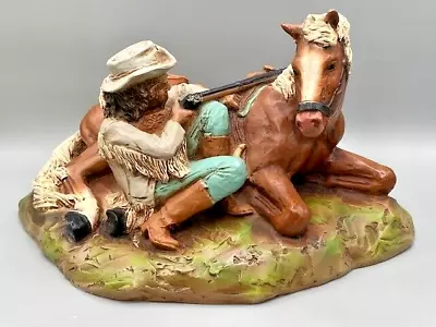 Vintage 1981 Buffalo Bill Cody And Horse Figure #116 Universal Statuary 14 X11  • $50