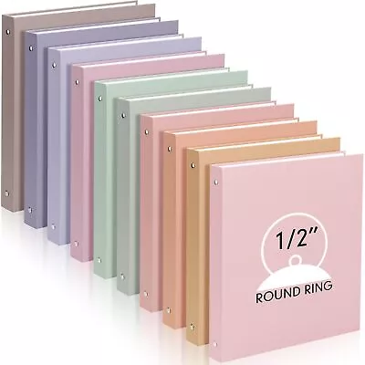 10 Pcs 3 Ring Binder With 2 Pockets Multicolor Hardcover Binders Loose Leaf B... • $35.32