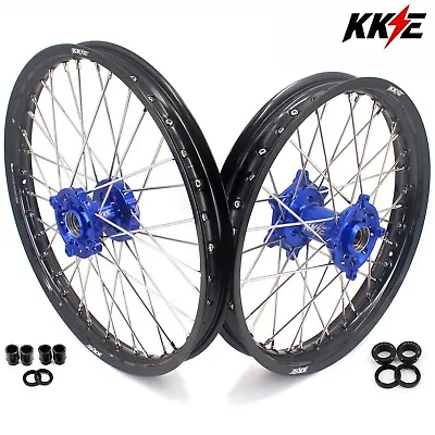 $529 • Buy KKE 21/18 Dirt Bike Wheels Rim For Kawasaki KX250F KX450F 2006-2021 CNC Blue Hub