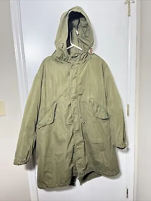 US Military M-1951 Fishtail Parka Korean War M-51 US Army Pile Liner Scovill • $200