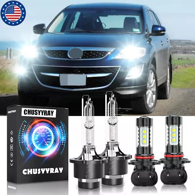 For Mazda CX9 2007-2011 2012 6000k HID Headlight High/Low Beam Fog Light 4×Bulbs • $29.99