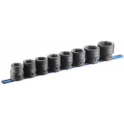 Expert By Facom E042408 8 Piece 1  Drive Long Socket Rail With Clips • £24.92