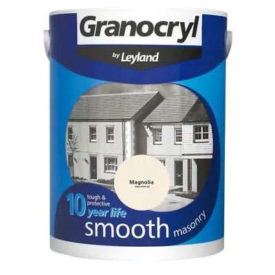 Granocryl Leyland 5L Litres Smooth Masonry Outside Outdoor Paint Various Colours • £20.99