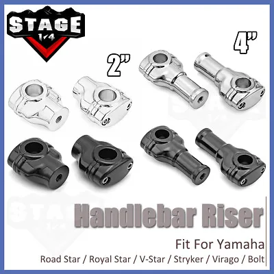 2''/4 /6'' Risers 1  Handlebar Clamp For Yamaha V-Star 650 Road Star 1600 1700 • $56.35
