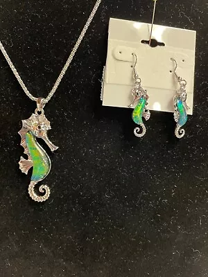 Seahorse Necklace/Earring Set • $42