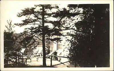 Isle Au Haut Maine ME Deck Adirondack Chairs Real Photo Vintage Postcard • $12.69