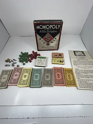 Vintage Monopoly Set 1936 No Board • $31