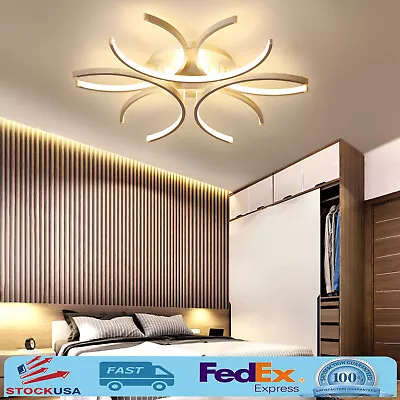 Modern LED Ceiling Light Dimmable Pendant Fixture Lamp Living Room Chandelier US • $55.10