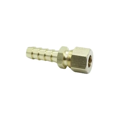 Compression 5/16  OD To 5/16  Hose Barb Fitting Transmission Cooler Line Brass • $8.99