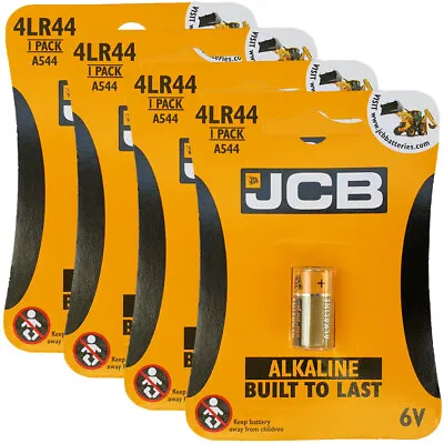 4 X JCB 4LR44 476A A544 PX28A 6V Alkaline Batteries • £5.59