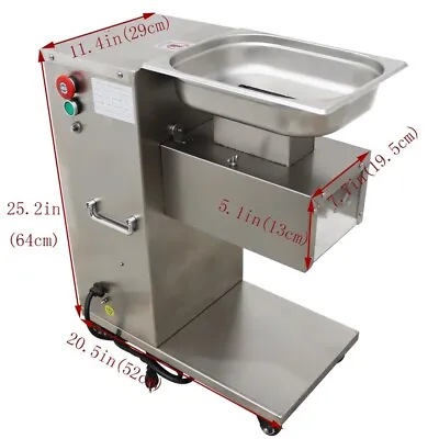 QE 8mm Commercial Meat Cutter Full Stainless Steel Blade Cutting Machine Slicer • $760.46