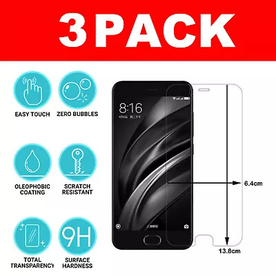 For Xiaomi Mi 6 Tempered Glass Screen Protector - CRYSTAL CLEAR • £4.85