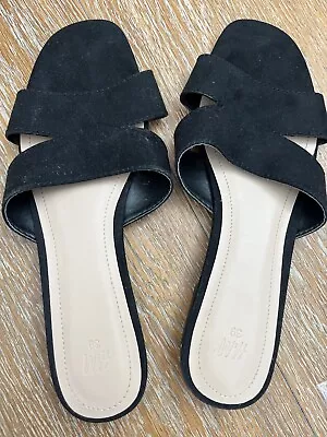 H&M Black Sandals Size 39 • £10