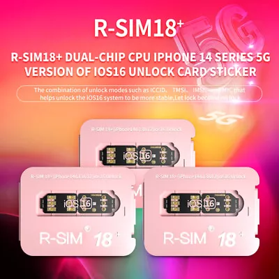 RSIM 18+ Nano Unlock Card For IPhone 14 Plus 13 12 Pro Max 11 Pro IOS 16 • $9.79