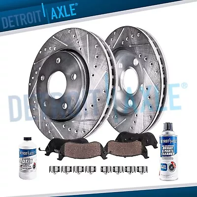 $129.98 • Buy 330mm Front Drilled Rotors Brake Pads For Dodge Grand Caravan Town & Country C/V