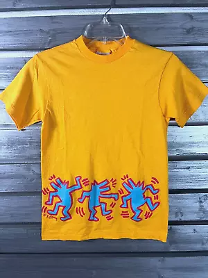 MINT Vtg 80s KEITH HARING T Shirt Men Small/XS Single Stitch Andy Warhol Pop Art • $33.49